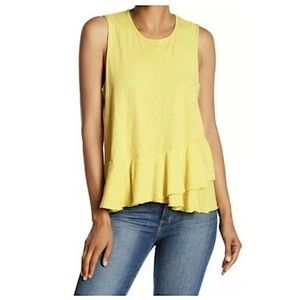 Sundry | Yellow Peplum Tank